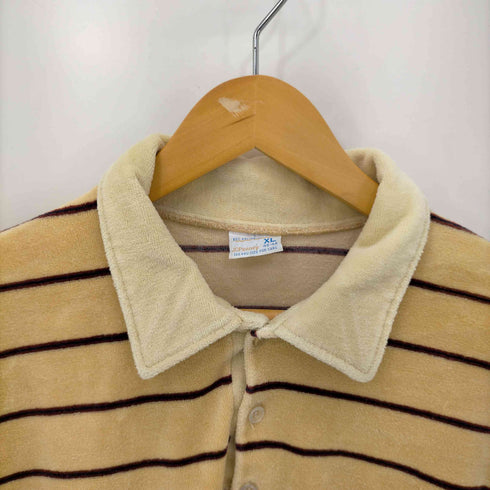ジェーシーペニー JC Penney 70S タオル地 ボーダー L/S ポロシャツ メンズ 46-48