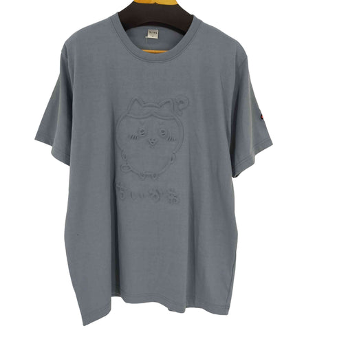 エンボス加工 クルーネックカットソー メンズ 3XL