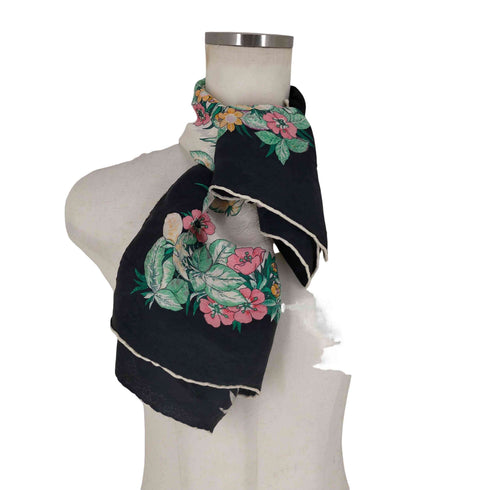 クリスチャンディオール Christian Dior 花柄シルクスカーフ レディース