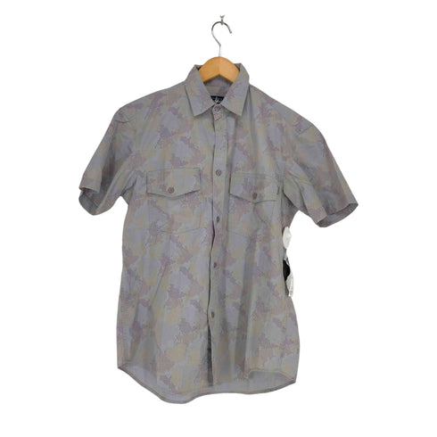 ステューシー Stussy 90~00S MADE IN USA デジタルカモ 半袖ワークシャツ メンズ JPN:S