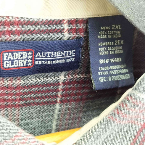 フェイデッドグローリー FADED GLORY インド製 ツイードシャツ メンズ 2XL