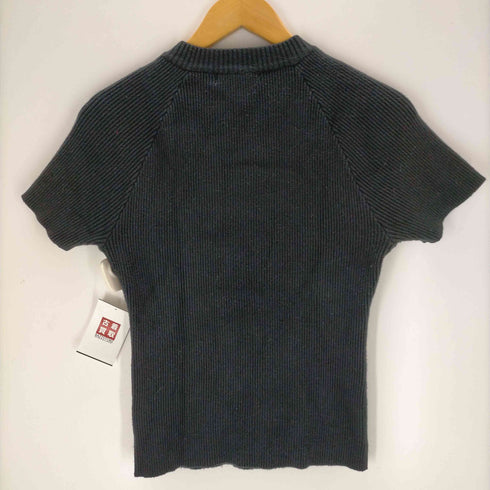 GIBBYCNA Zipper Design Slim Fit Short Sleeve Knit Top メンズ import:XL