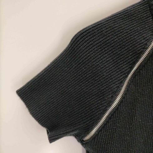 GIBBYCNA Zipper Design Slim Fit Short Sleeve Knit Top メンズ import:XL