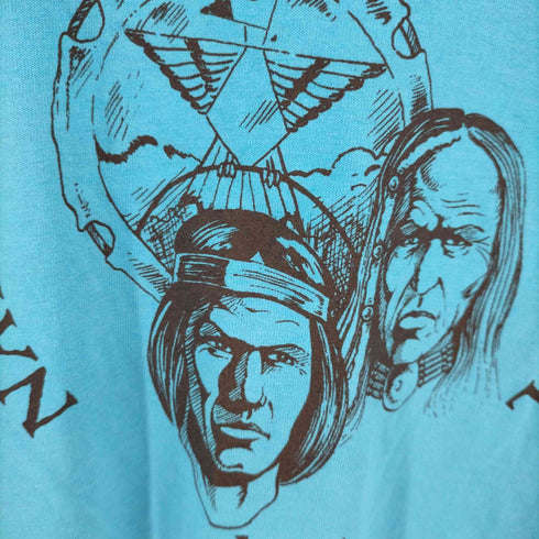スクリーンスターズ SCREEN STARS USA製 NATIONAL INDIAN YOUTH COUNCIL インディアンプリント クルーネックTシャツ レディース 14-16