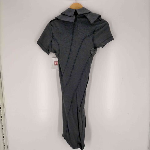 ジュンヤワタナベコムデギャルソン JUNYA WATANABE COMME des GARCONS AD2007 変形ボタン ラウンドカラー レイヤードワンピース レディース SS