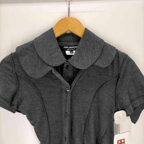 ジュンヤワタナベコムデギャルソン JUNYA WATANABE COMME des GARCONS AD2007 変形ボタン ラウンドカラー レイヤードワンピース レディース SS
