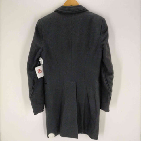 アンドゥムルメステール Ann DEMEULEMEESTER ポルトガル製 オリゾンティタグ 本人期 襟裏ヘリンボーン ウールチェスターコート メンズ XXS