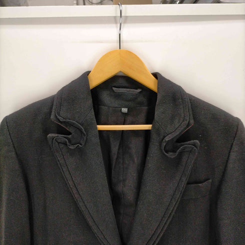 アンドゥムルメステール Ann DEMEULEMEESTER ポルトガル製 オリゾンティタグ 本人期 襟裏ヘリンボーン ウールチェスターコート メンズ XXS