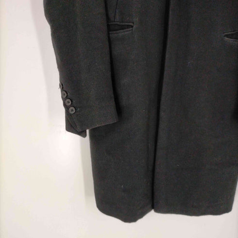 アンドゥムルメステール Ann DEMEULEMEESTER ポルトガル製 オリゾンティタグ 本人期 襟裏ヘリンボーン ウールチェスターコート メンズ XXS
