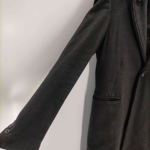 アンドゥムルメステール Ann DEMEULEMEESTER ポルトガル製 オリゾンティタグ 本人期 襟裏ヘリンボーン ウールチェスターコート メンズ XXS