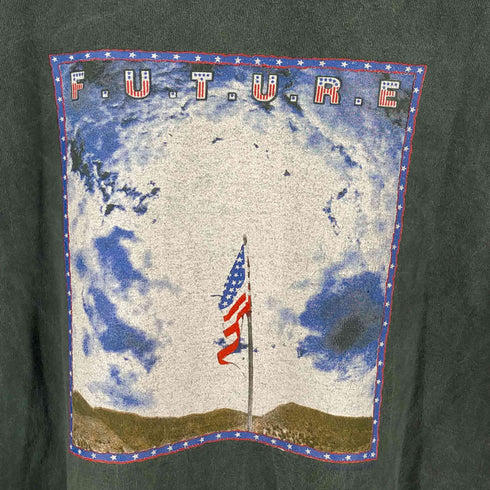 USA製 FRUIT OF THE LOOMボディ F.U.T.U.R.E T-shirt 製品染め メンズ import:L