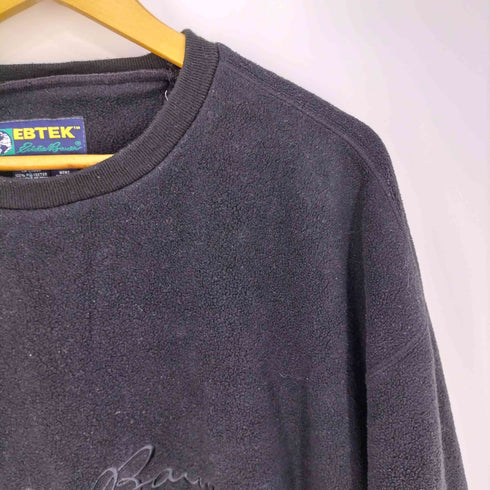 エディーバウアー Eddie Bauer USA製 EBTEK ロゴ刺繍 フリース クルーネックスウェット メンズ import:L