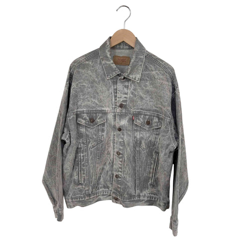 リーバイス Levis USA製 ボタン裏527刻印 70507 0261 グレーアシッド デニムトラッカージャケット メンズ import:M