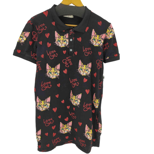 LIGHTINGUYI 総柄ポロワンピース 猫 ハート レディース JPN:M