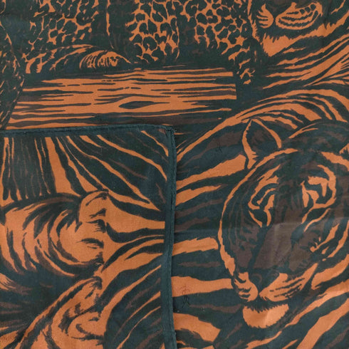 イヴサンローラン Yves Saint Laurent 動物柄シルクスカーフ レディース