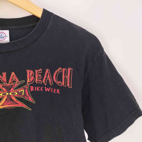 デルタ DELTA DAYTONA BEACH BIKE WEEK 2007 両面プリント クルーネックTシャツ メンズ import:M