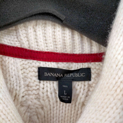 バナナリパブリック BANANA REPUBLIC ウール混 ケーブルニット メンズ JPN:L