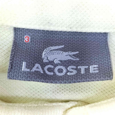 ラコステ LACOSTE ワンポイント 刺繍 S/S ポロシャツ メンズ JPN:3