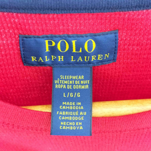 ポロラルフローレン POLO RALPH LAUREN ロゴ刺繍 サーマルカットソー メンズ JPN:L