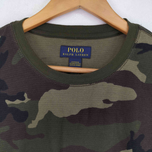 ポロラルフローレン POLO RALPH LAUREN ロゴ刺繍 カモ柄 サーマルカットソー メンズ JPN:L