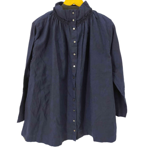 ネストローブ nest Robe UpcycleLino 天然染め ハイネック2wayブラウス レディース FREE