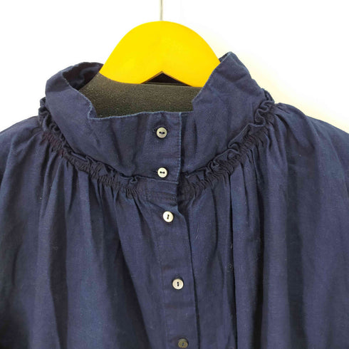 ネストローブ nest Robe UpcycleLino 天然染め ハイネック2wayブラウス レディース FREE