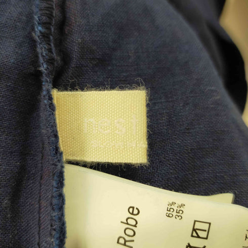 ネストローブ nest Robe UpcycleLino 天然染め ハイネック2wayブラウス レディース FREE