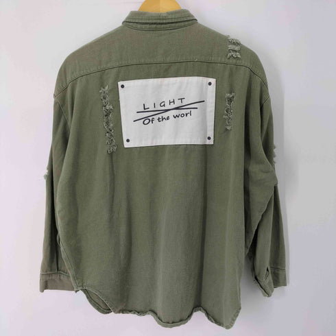 ダメージシャツ スナップボタン レディース ONE SIZE