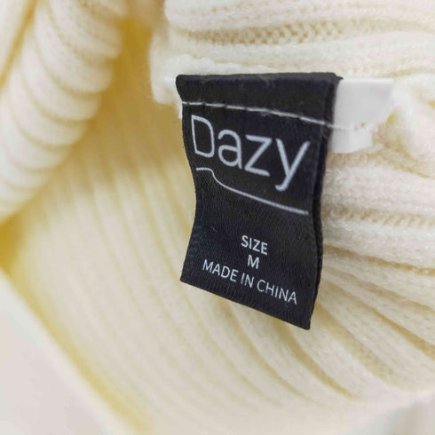 デイジー DAZY クロップドニットカットソー リボン金ボタン レディース JPN:M