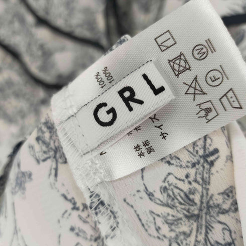 グレイル GRL トワルドジュイ柄ダブルフリルカラーブラウス レディース JPN:M