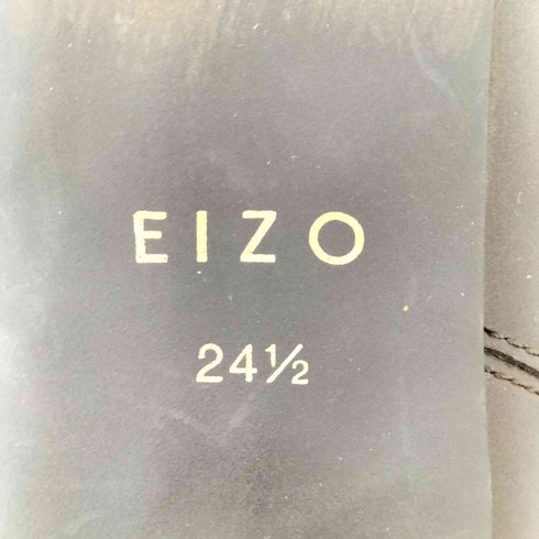 EIZO サイドジップ アーモンドトゥ ロングブーツ レディース JPN:24.5