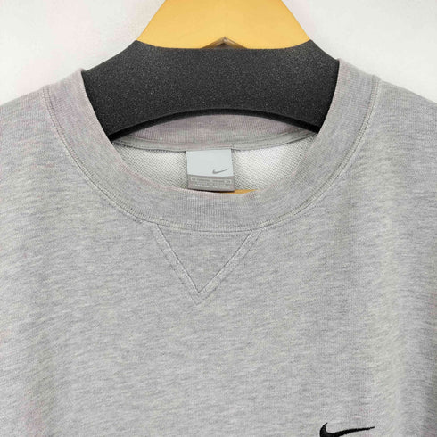 ナイキ NIKE 00S ワンポイントスウォッシュ刺繍 クルーネックスウェット メンズ import:L