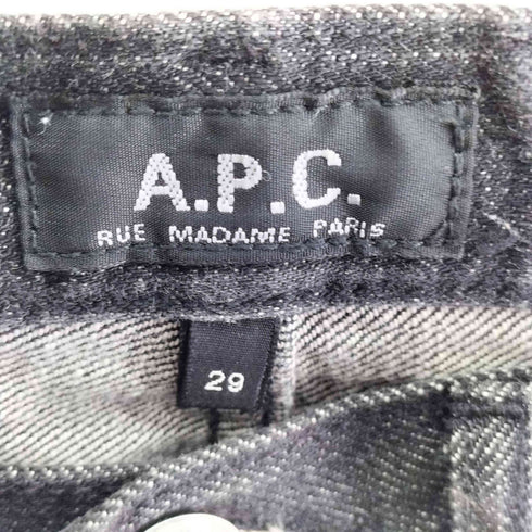 アーペーセー A.P.C. ストレートブラックデニムパンツ メンズ 29