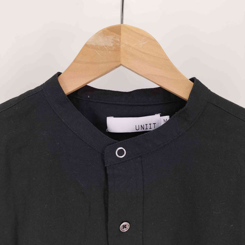 ユニット uniit コットンリネン バンドカラー シャツ メンズ JPN:M