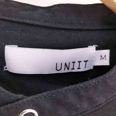 ユニット uniit コットンリネン バンドカラー シャツ メンズ JPN:M