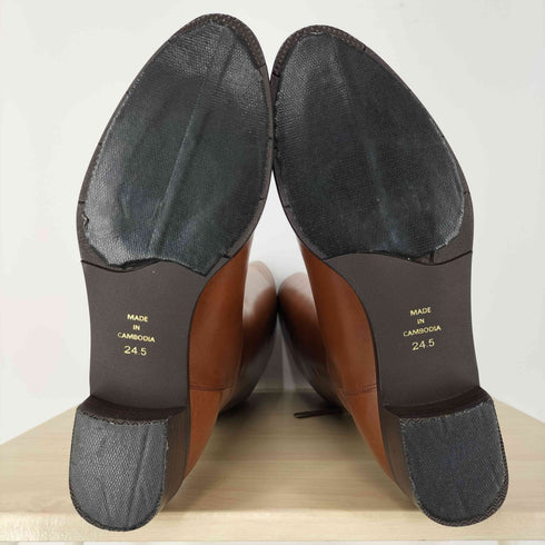 HIPS SAINT TROPEZ バックベルト バックジップ レザーロングブーツ レディース JPN:24.5