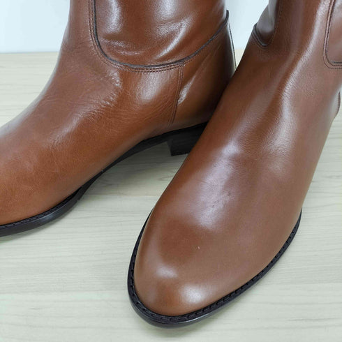 HIPS SAINT TROPEZ バックベルト バックジップ レザーロングブーツ レディース JPN:24.5