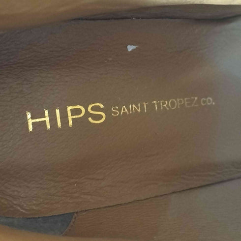 HIPS SAINT TROPEZ バックベルト バックジップ レザーロングブーツ レディース JPN:24.5