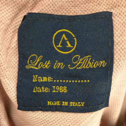 ロストインアルビオン LOST IN ALBION イタリア製 プリントポロシャツ メンズ import:S