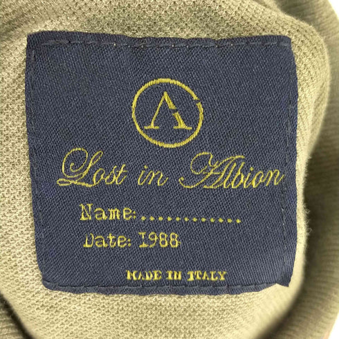 ロストインアルビオン LOST IN ALBION イタリア製ワンポイント刺繍ポロシャツ メンズ import:S