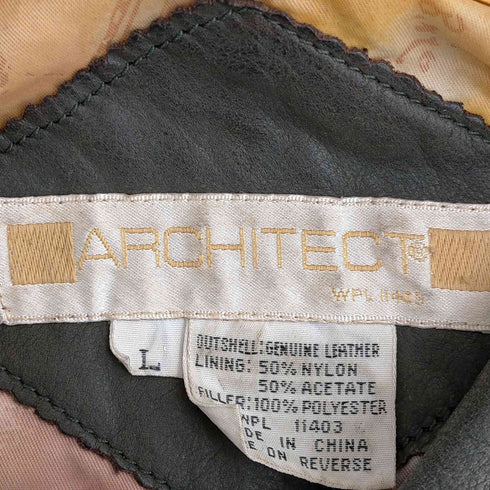 ARCHITECT A-2型 フライト レザージャケット メンズ import:L