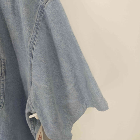 ラングラー Wrangler ボタンダウンS/Sデニムシャツ 企業 プリント メンズ JPN:XL