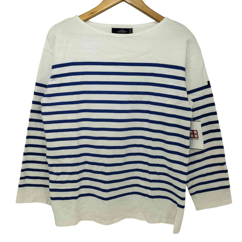 セントジェームス SAINT JAMES ナヴァル バスクシャツ マリンボーダー ロングスリーブボートネックTシャツ レディース US 14