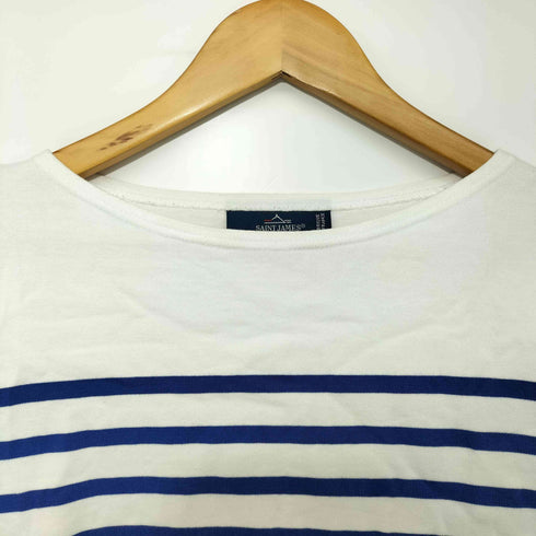 セントジェームス SAINT JAMES ナヴァル バスクシャツ マリンボーダー ロングスリーブボートネックTシャツ レディース US 14