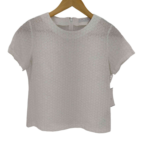 メーカーズシャツカマクラ Makers Shirt 鎌倉 リネンレースブラウス 半袖 レディース JPN:7号