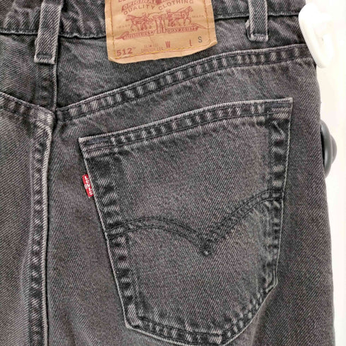 リーバイス Levis 90S USA製 512 slim fit 先染めブラック テーパード レディース JPN:S