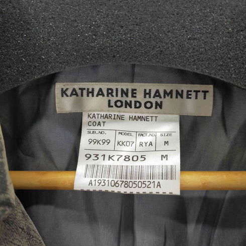キャサリンハムネットロンドン KATHARINE HAMNETT LONDON ベルベットトレンチコート フェード 雰囲気 メンズ FREE