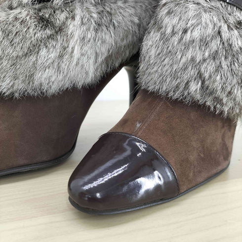 セブントゥエルブサーティ VII XII XXX SEVEN TWELVE THIRTY ラビットファーショートブーツ レディース EUR:36