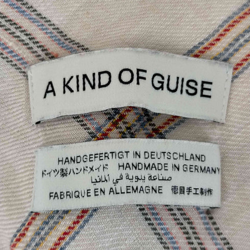 A KIND OF GUISE ドイツ製ハンドメイドリネンチェックシャツ メンズ
