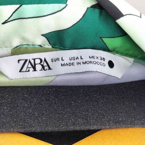 ザラ ZARA 総柄プリント L/S シャツ メンズ import:L